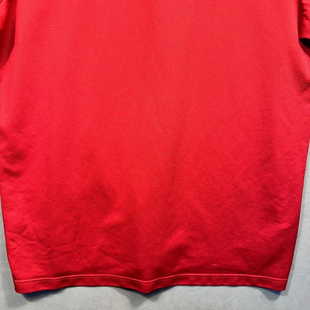 Nike Polo Shirt Mens XL Red Short Sleeve Swoosh Logo Golf Athletic Excellent